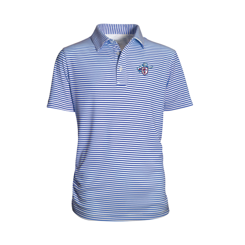 Youth Blue Striped Spirit Society Polo