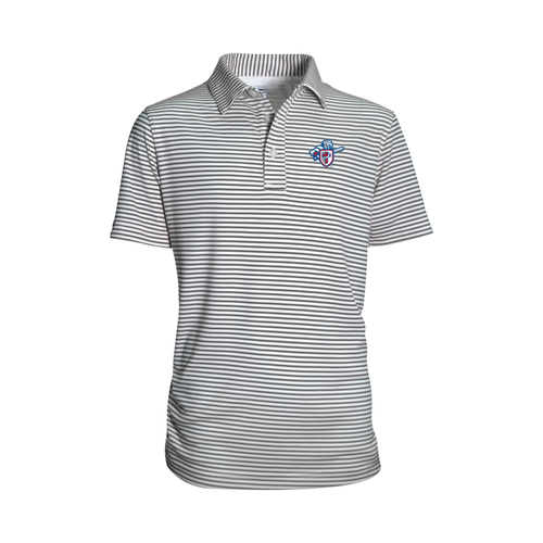 Youth Grey Striped Spirit Society Polo