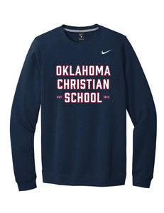 Adult Navy Nike Club Sweatshirt