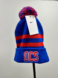 Royal/Red Nike Pom Beanie