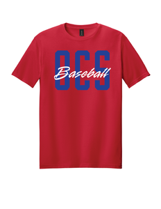 Spring '25 Red Gildan OCS Baseball T-shirt