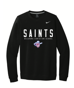 Adult Black Nike Club Saints Sweatshirt