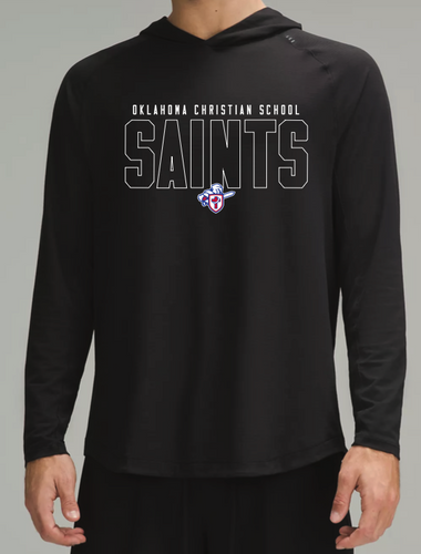 Mens Black Lululemon Saints Hooded Long Sleeve