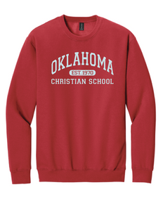 Classic Arch Red Gildan Sweatshirt