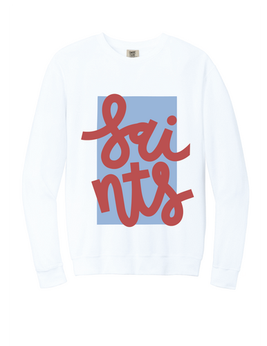 Box Saints White Comfort Colors Sweatshirt