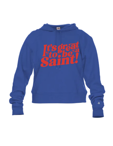 Adult Great2B Saints Blue Cropped Hoodie