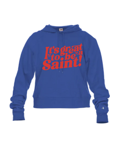 Adult Great2B Saints Blue Cropped Hoodie