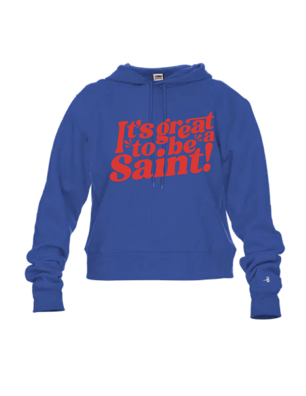 Adult Great2B Saints Blue Cropped Hoodie