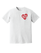 Load image into Gallery viewer, Adult Heart Circle White Comfort Colors T-Shirt