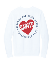 Load image into Gallery viewer, Adult Heart Circle White Comfort Colors Sweatshirt