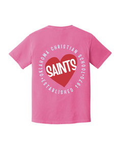 Heart OCS Neon Pink Comfort Colors T-Shirt
