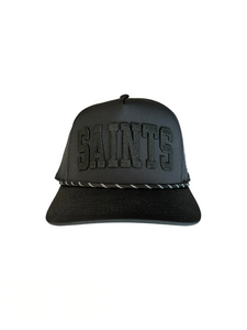 Black Tone on Tone Spirit Society Saints Hat