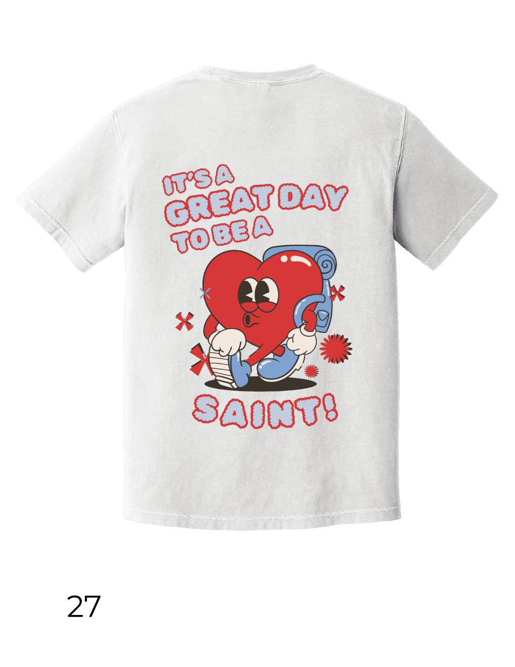 Youth White Comfort Colors It's A Great Day to Be A Saint T-shirt